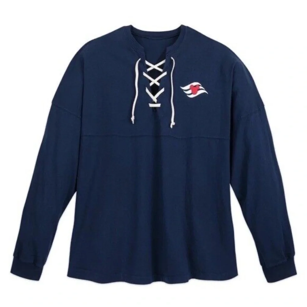 Disney Cruise Line Nautical Lace-Up Spirit Jersey- Large - Picture 1 of 4